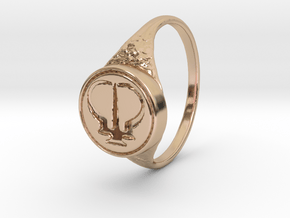 Crest of Blood, Size 8 in 14k Rose Gold Plated Brass