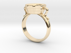 Agape Ring in 14k Gold Plated Brass: 8 / 56.75