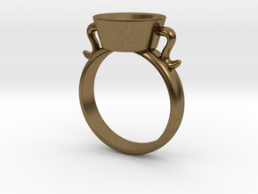 New Agape Ring, Size 8 in Natural Bronze