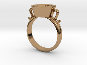 New Agape Ring, Size 8 in Polished Brass