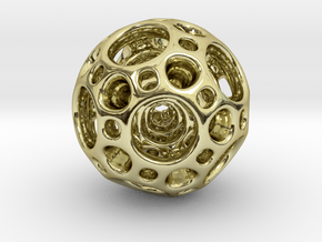 Dodecahedron Nested Sphere ( Large ) in 18k Gold