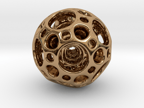 Dodecahedron Nested Sphere ( Large ) in Polished Brass