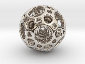 Dodecahedron Nested Sphere ( Large ) in Platinum