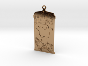 TARDIS Pendant with Adipose in Polished Brass