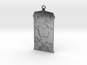 TARDIS Pendant with Adipose in Polished Silver