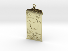 TARDIS Pendant with Adipose in 18k Gold Plated Brass