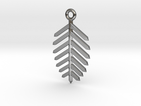 Spruce Earring in Polished Silver