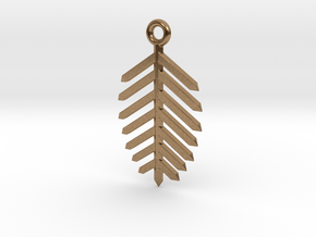 Spruce Earring in Natural Brass