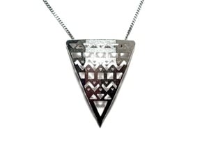 Aztec Pendant in Natural Silver
