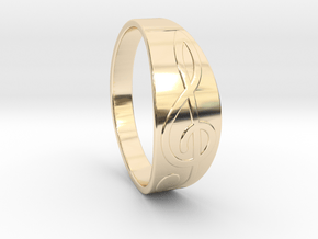 Size 11 M G-Clef Ring  in 14K Yellow Gold
