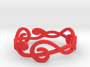 Size 10 G-Clef Ring A in Red Processed Versatile Plastic