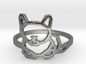 Petite Cat Ring in Polished Silver: 6 / 51.5