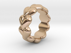 Heart Ring 21 - Italian Size 21 in 14k Rose Gold