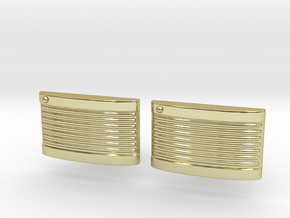 Retro Cufflinks in 18k Gold Plated Brass