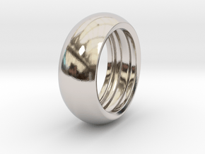 Ralph H. - Slick Ring Hollow in Rhodium Plated Brass: 9 / 59