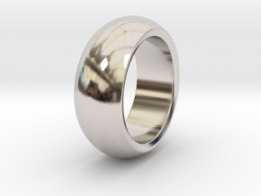 Ralph - Slick Ring Massiv in Rhodium Plated Brass: 9 / 59