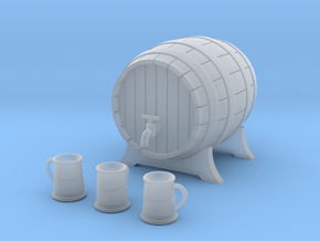 Miniature Barrel and Tankard Set in Tan Fine Detail Plastic