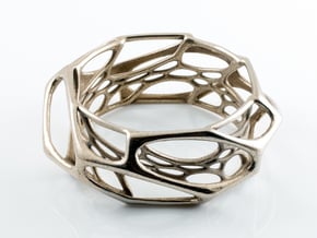 Exo Bangle sz M in Polished Bronzed Silver Steel