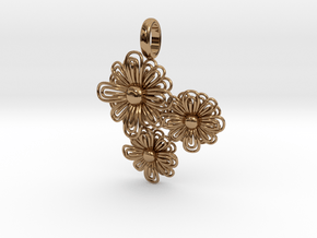 Flower Pendant in Polished Brass