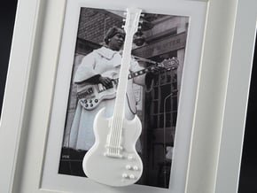 Gibson SG guitar for photo frame in White Processed Versatile Plastic