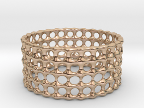 Lattice Ring No.3 in 14k Rose Gold Plated Brass