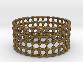 Lattice Ring No.3 in Polished Bronze