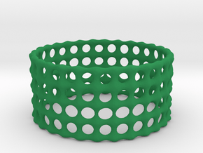 Lattice Ring No.3 in Green Processed Versatile Plastic