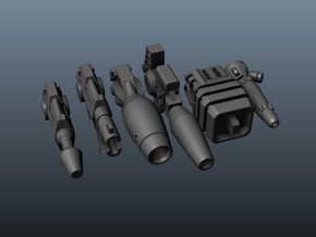 TF Guns Set-03 (5 Pistols) in Tan Fine Detail Plastic