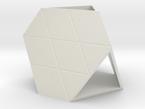 Hexagenic Tetrahedron in White Natural Versatile Plastic