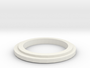 Ring middle 19 mm in White Natural Versatile Plastic