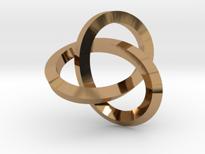 Knotted Mobius Band (Lg) in Polished Brass