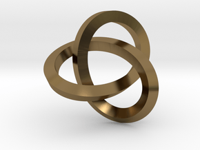 Knotted Mobius Band (Lg) in Polished Bronze