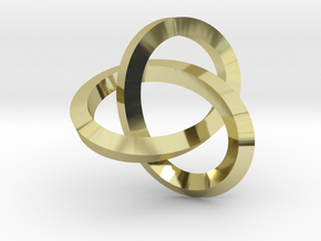 Knotted Mobius Band (Lg) in 18k Gold Plated Brass