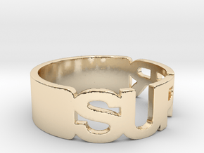 SUPER Ring Size 10.25 in 14k Gold Plated Brass