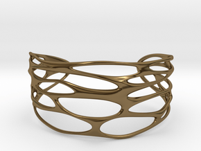 Cuff 'Stretched Quaders'  in Polished Bronze