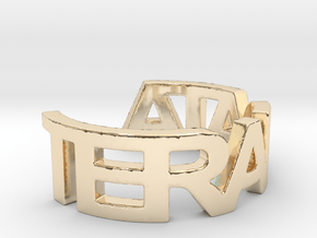 TERADATA Ring Size 7 in 14k Gold Plated Brass