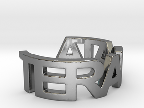 TERADATA Ring Size 7 in Fine Detail Polished Silver