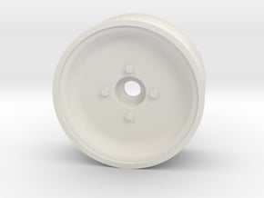 1/10 SCALE 1.9 TRAILER WHEEL, SOLID in White Natural Versatile Plastic