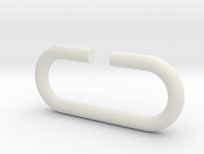 D-ring in White Natural Versatile Plastic