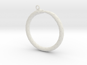 Ouroboros Pendant in White Natural Versatile Plastic