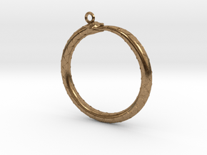 Ouroboros Pendant in Natural Brass