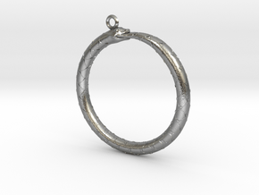 Ouroboros Pendant in Natural Silver