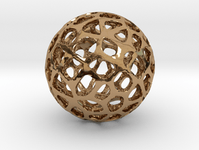 Voronoi Sphere in Polished Brass