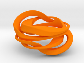 Quat Knot in Orange Processed Versatile Plastic