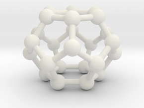 0002 Fullerene c24 d6d in White Natural Versatile Plastic