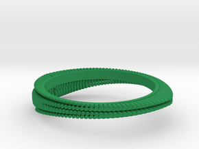 Wave ring(Japan 10,USA 5.5,Britain K)  in Green Processed Versatile Plastic