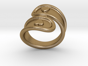 San Valentino Ring 25 - Italian Size 25 in Polished Gold Steel