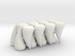 Rampage Teeth (16 pcs) in White Natural Versatile Plastic