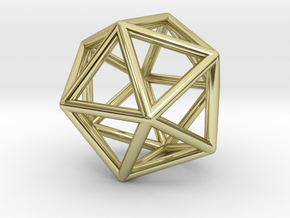 Icosahedron pendant in 18k Gold