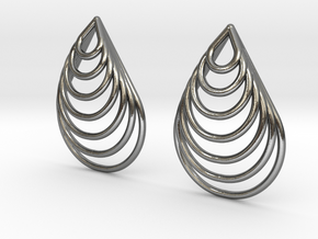 Teardrop Earrings in Polished Silver